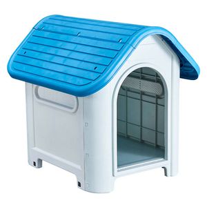 Casa perro Rundy gris/azul 59x75x66 cm Pet'S Fun