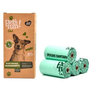 Bolsa sanitaria 60 unidades Biodegradables Pet'S Fun