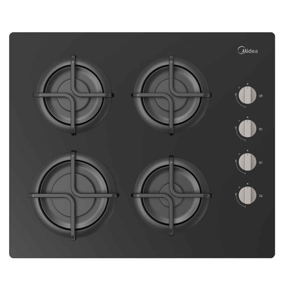 Estufa de empotrar Midea a gas licuado MTGB24S2GHG-CO negro