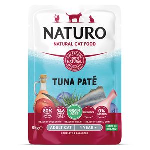 Comida húmeda gatos para Pouche adulto sabor paté de atún 85g Naturo