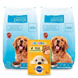 Kit emergencia para perro adulto pedigree 2 bolsas x2kg + sobre x100g Easy