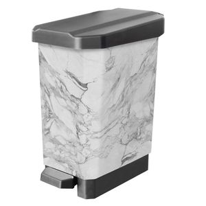 Papelera plástico pedal gris 22L Estra