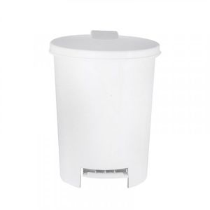 Papelera 12 l Pedal Blanco