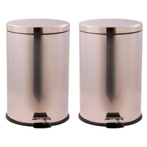 Pack 2 Basureros Pedal Metálico 5.8lt