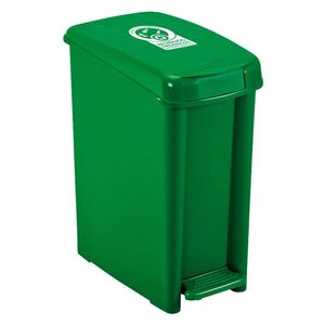 Basurero pedal polipropileno verde 10Litros Rimax
