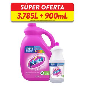 Pack quitamanchas líquido rosa 3785 ml + 900 ml Vanish