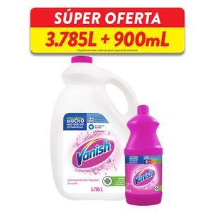 Pack quitamanchas líquido blanco 3785 ml + 900 ml Vanish