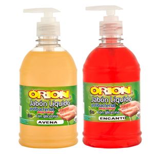 Pack jabón líquido Encanto/Avena x500ml Orion