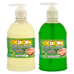 Pack jabón líquido Sensación/Vainilla x500ml Orion