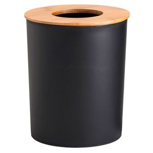 Basurero bambú/negro 7L Cotidiana