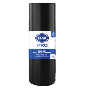 Bolsa de basura rollo 10 und. 128 lt 90x110 cm negro Task Pro