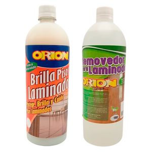 Abrillantador de pisos Brilla laminados + removedor 1 lt Orion