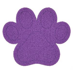 Tapete grama Pet Huella morado 50x60cm Cuperz