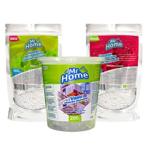 Absorbente humedad Vaso 200 g + 2 recarga 400 g Mr Home