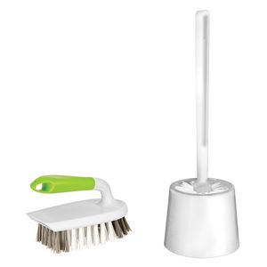 Cepillo baño con base + cepillo ropa bicolor Vanyplas